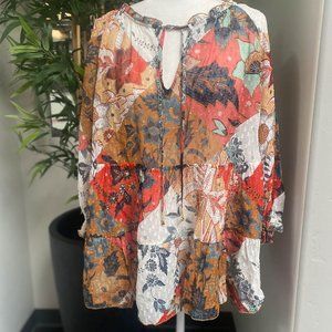 Johnny Was XL Tiered Top